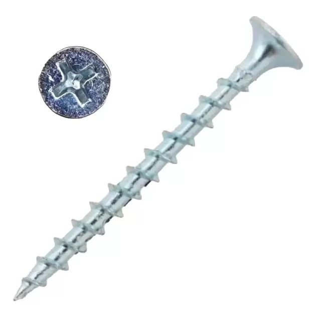 Tornillo 6x1 Crs Zincado Rosca Gruesa Caja 100Und